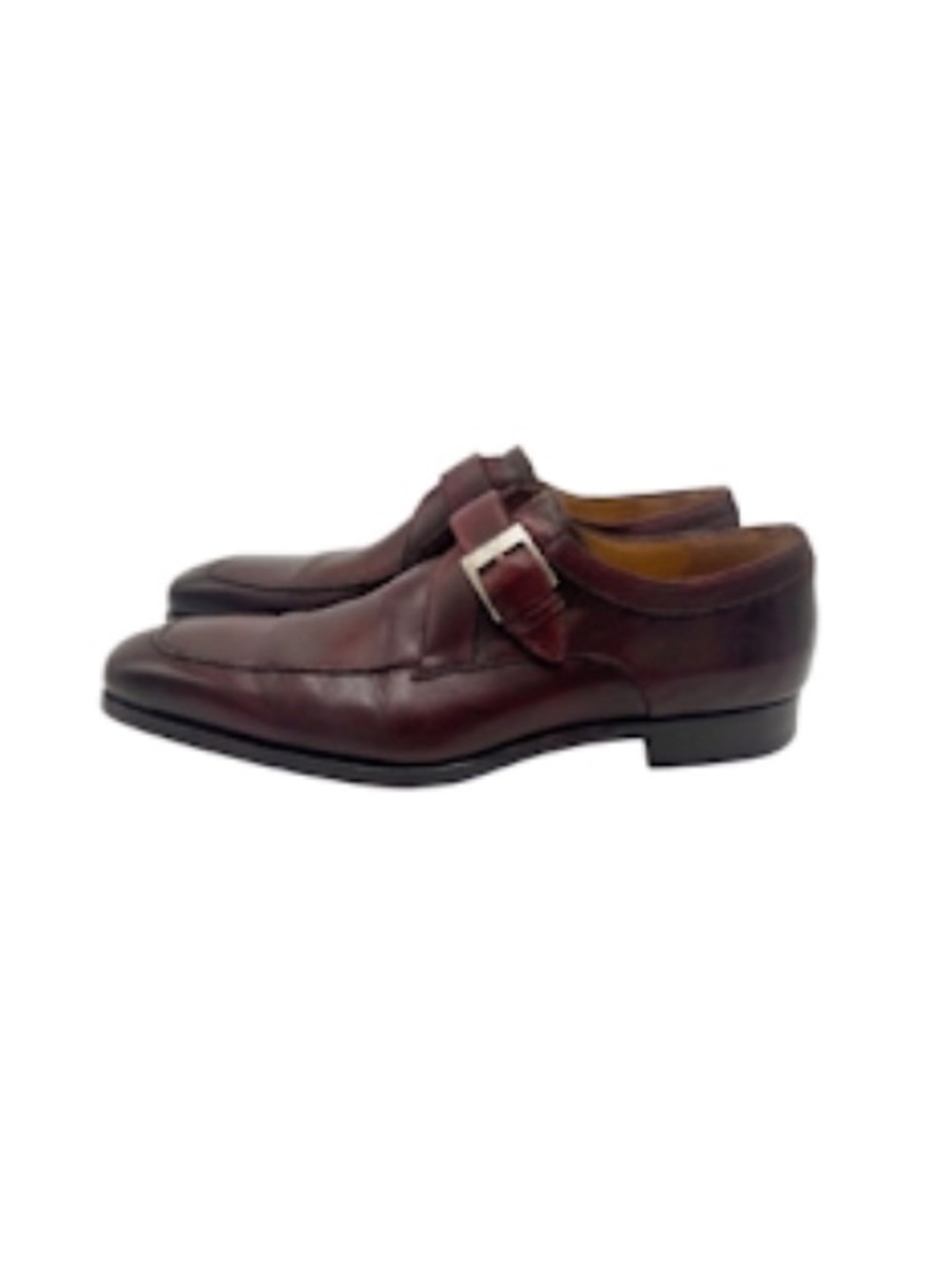 Magnanni Neiman Marcus Brown/Red Leather Monk Strap Dress Shoes Size 12 EUC!